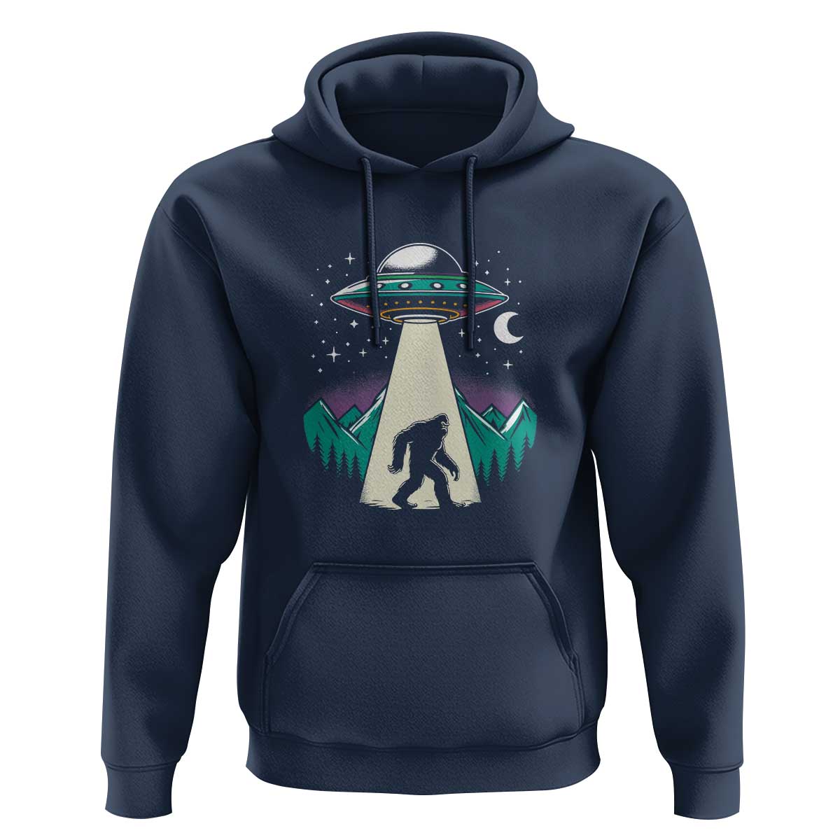 UFO Bigfoot Alien Abduction Hoodie - Wonder Print Shop