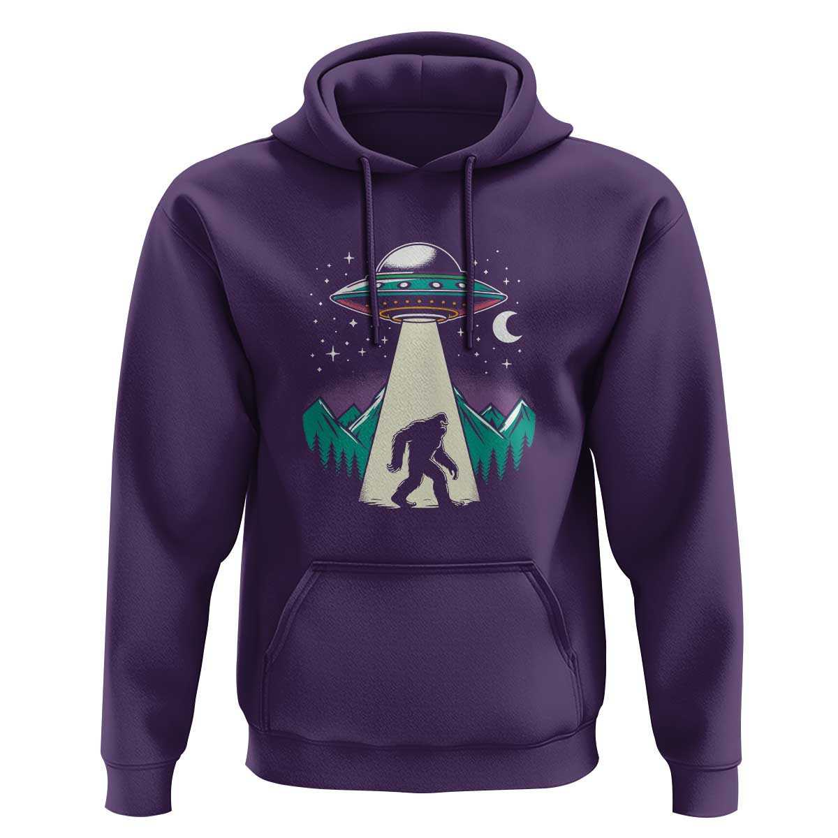 UFO Bigfoot Alien Abduction Hoodie - Wonder Print Shop