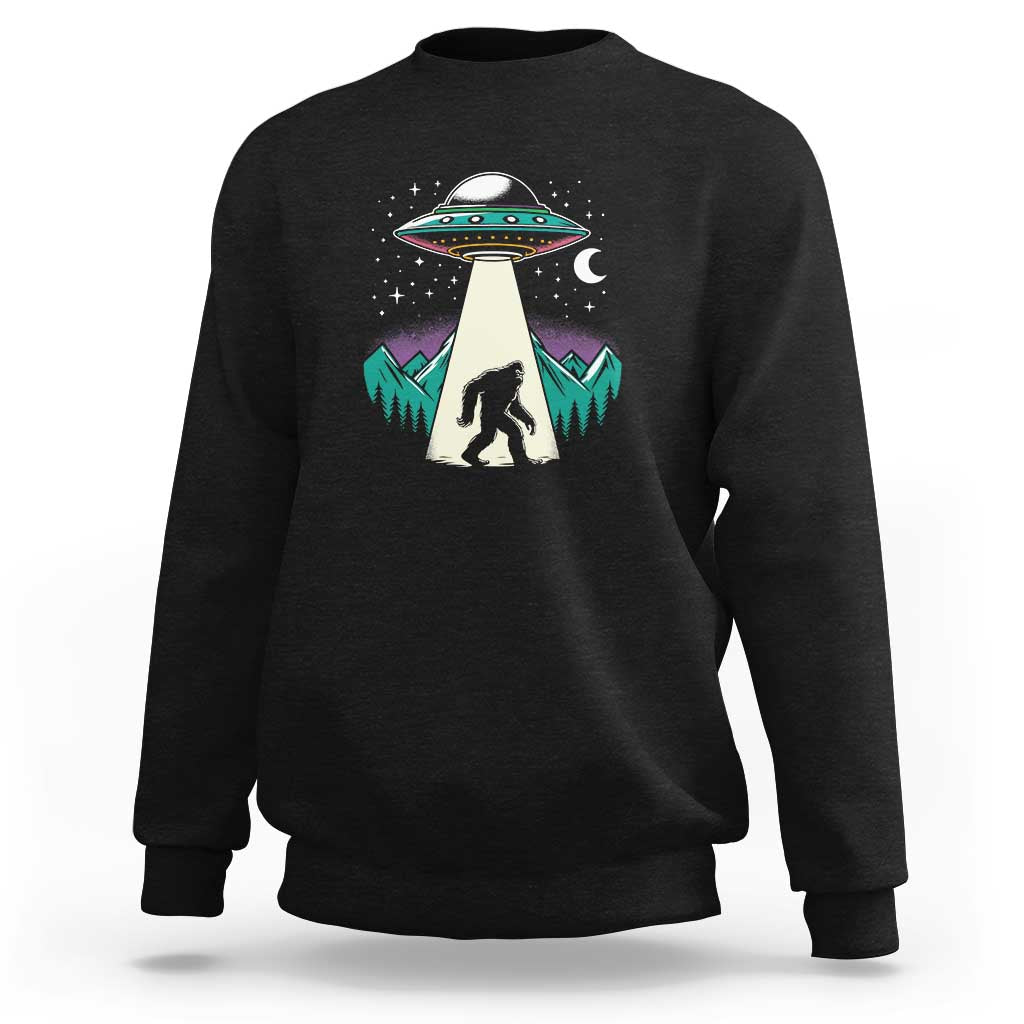 UFO Bigfoot Alien Abduction Sweatshirt - Wonder Print Shop