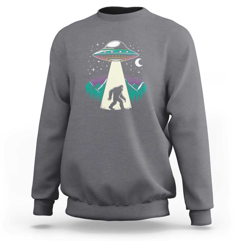 UFO Bigfoot Alien Abduction Sweatshirt - Wonder Print Shop