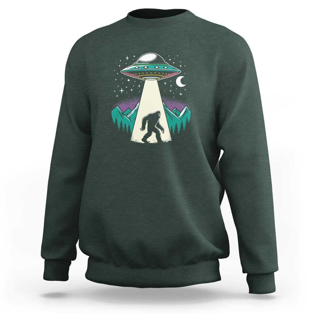 UFO Bigfoot Alien Abduction Sweatshirt - Wonder Print Shop