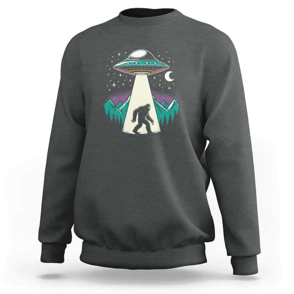 UFO Bigfoot Alien Abduction Sweatshirt - Wonder Print Shop