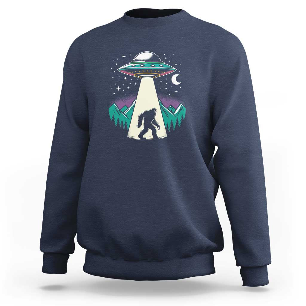 UFO Bigfoot Alien Abduction Sweatshirt - Wonder Print Shop