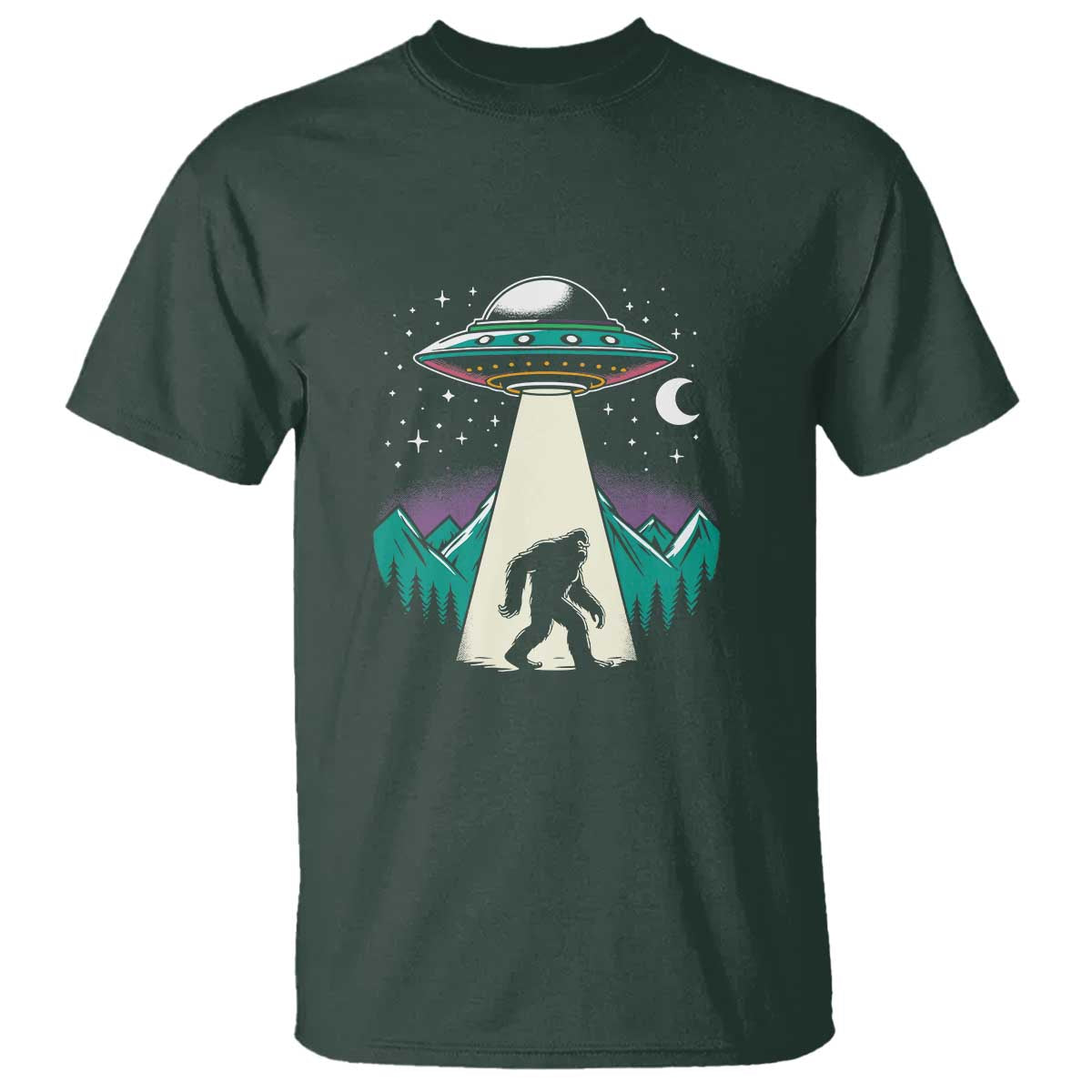 UFO Bigfoot Alien Abduction T Shirt - Wonder Print Shop