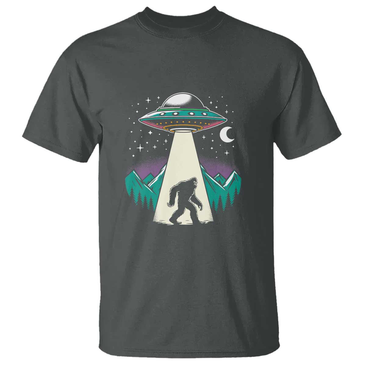 UFO Bigfoot Alien Abduction T Shirt - Wonder Print Shop