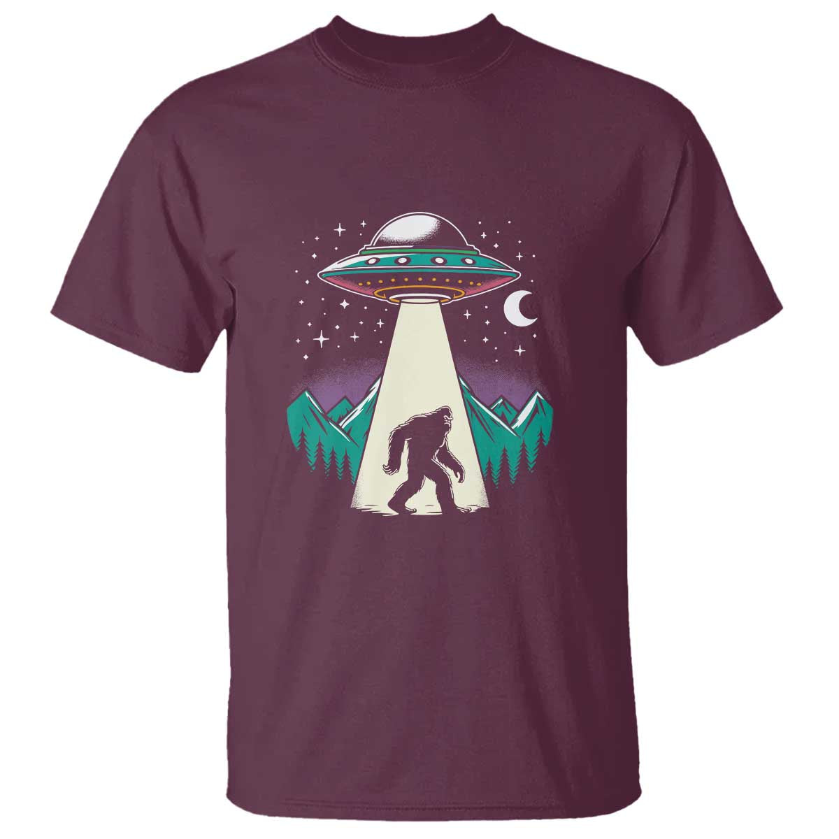 UFO Bigfoot Alien Abduction T Shirt - Wonder Print Shop