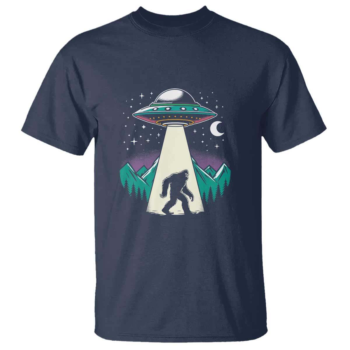UFO Bigfoot Alien Abduction T Shirt - Wonder Print Shop