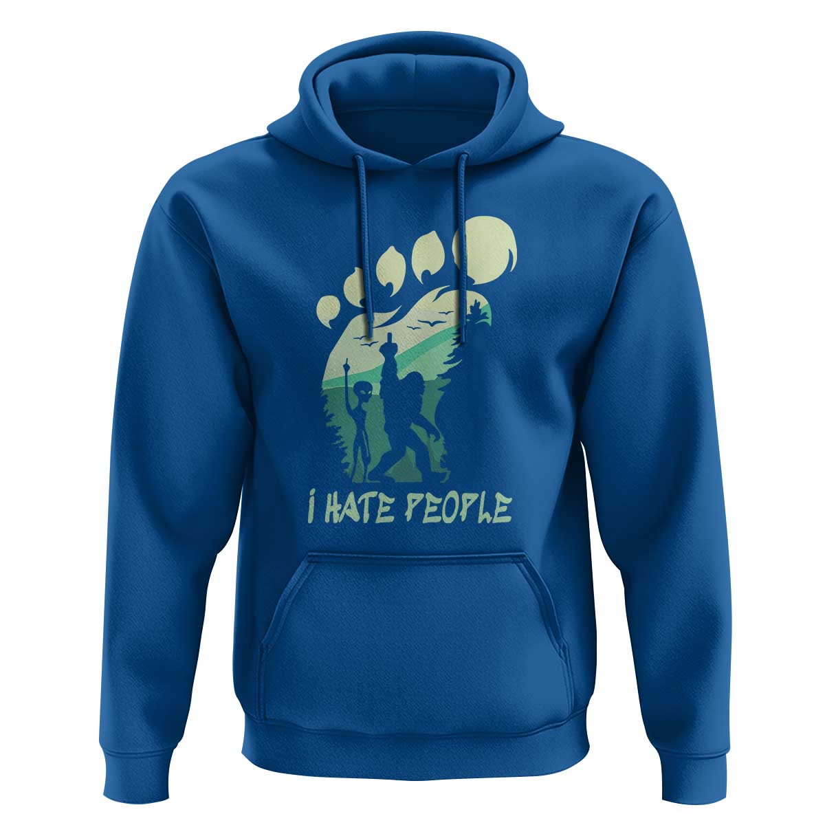 I Hate People Funny Alien Bigfoot Mountains Trip 2024 Hoodie - Wonder Print Shop