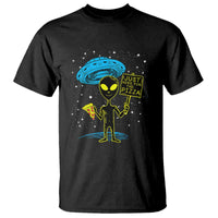 NASA UFO Alien Just Here For The Pizza T Shirt - Wonder Print Shop