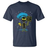 NASA UFO Alien Just Here For The Pizza T Shirt - Wonder Print Shop