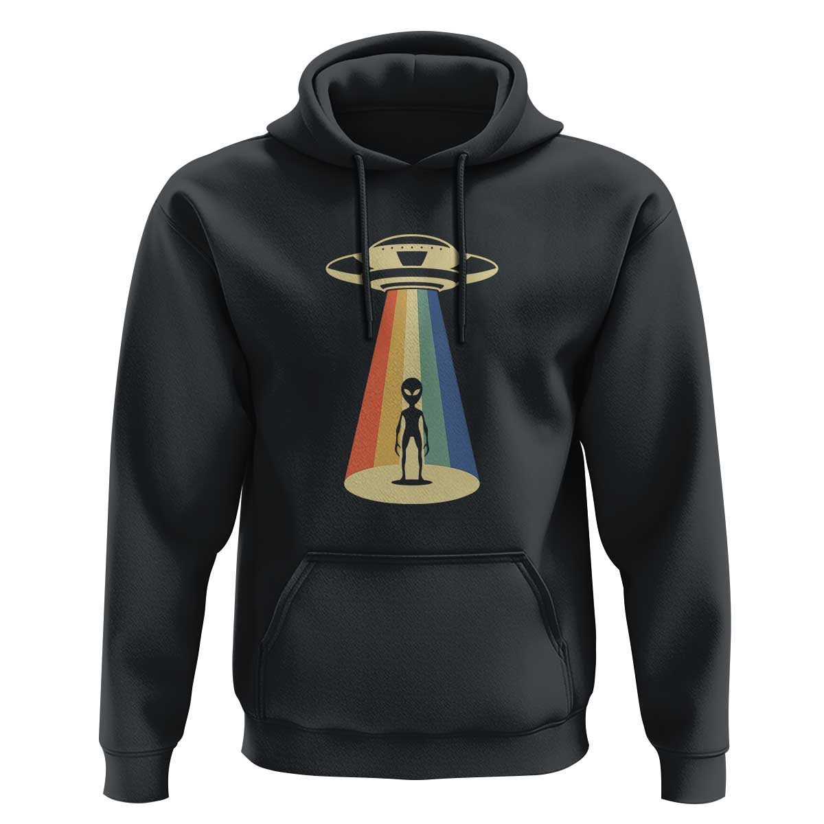 UFO Abduction - Alien Abduction Vintage Aliens Lover Hoodie - Wonder Print Shop