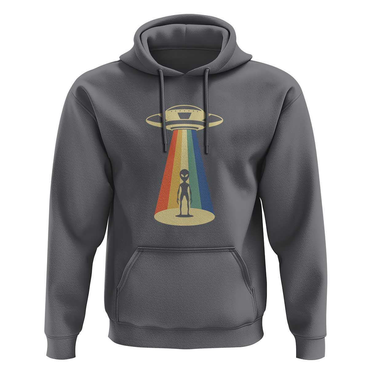 UFO Abduction - Alien Abduction Vintage Aliens Lover Hoodie - Wonder Print Shop