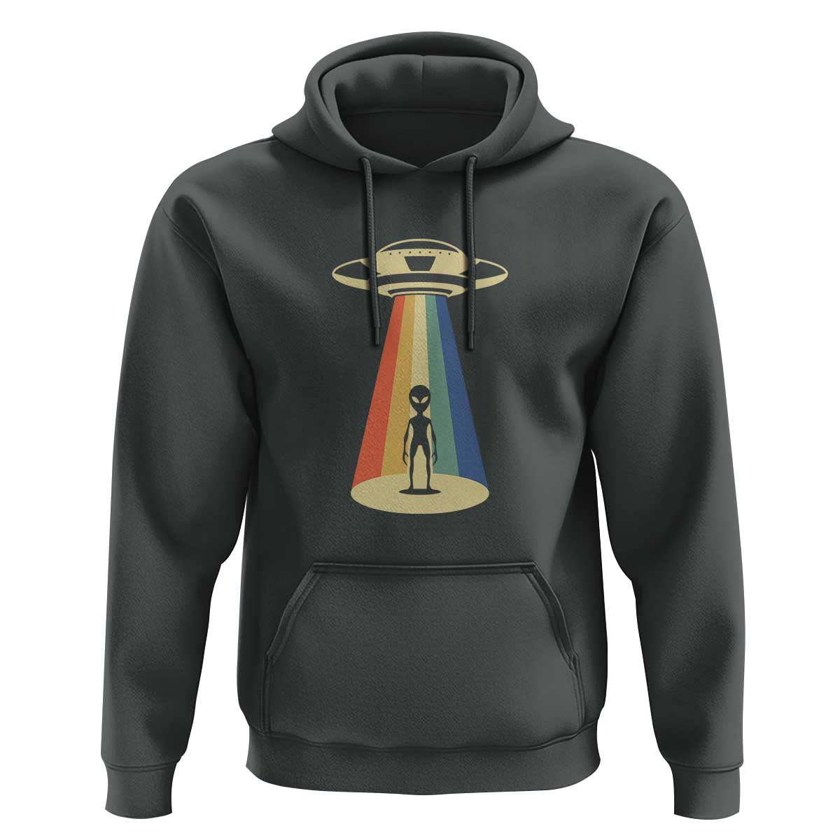 UFO Abduction - Alien Abduction Vintage Aliens Lover Hoodie - Wonder Print Shop