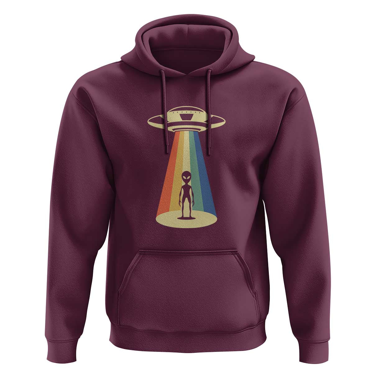 UFO Abduction - Alien Abduction Vintage Aliens Lover Hoodie - Wonder Print Shop