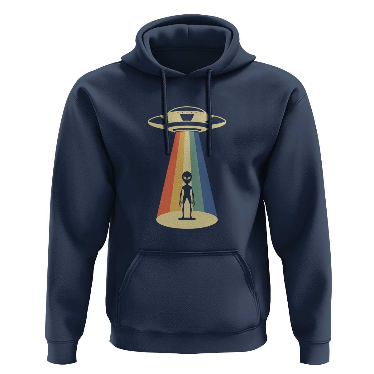 UFO Abduction - Alien Abduction Vintage Aliens Lover Hoodie - Wonder Print Shop