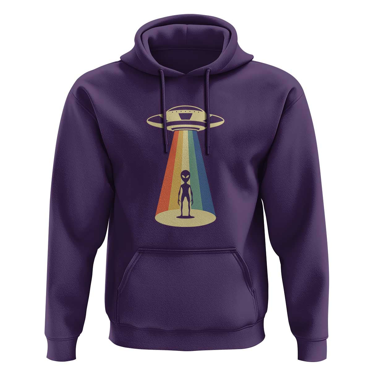 UFO Abduction - Alien Abduction Vintage Aliens Lover Hoodie - Wonder Print Shop