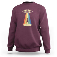 UFO Abduction - Alien Abduction Vintage Aliens Lover Sweatshirt - Wonder Print Shop