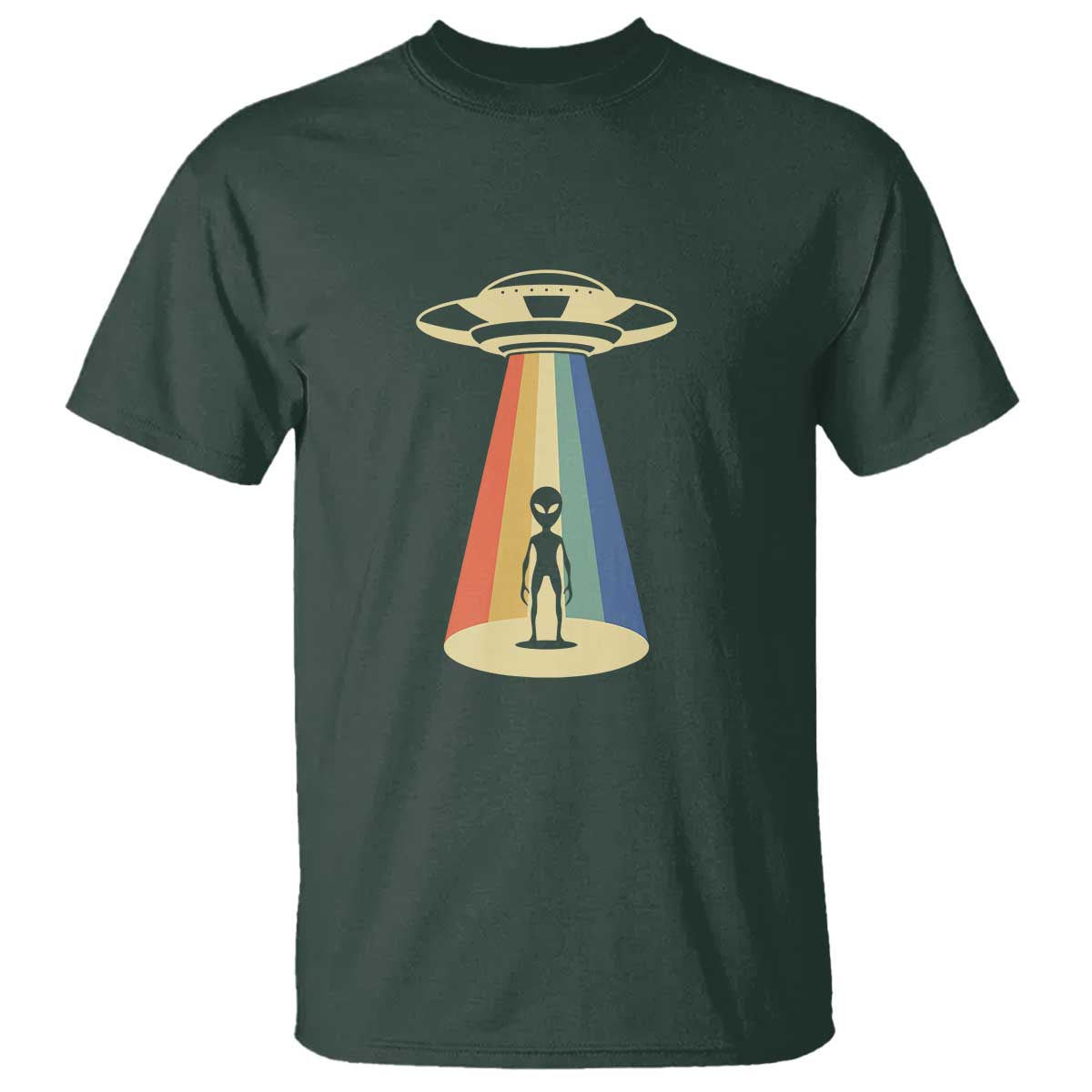 UFO Abduction - Alien Abduction Vintage Aliens Lover T Shirt - Wonder Print Shop
