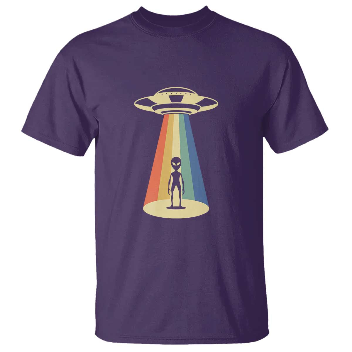 UFO Abduction - Alien Abduction Vintage Aliens Lover T Shirt - Wonder Print Shop