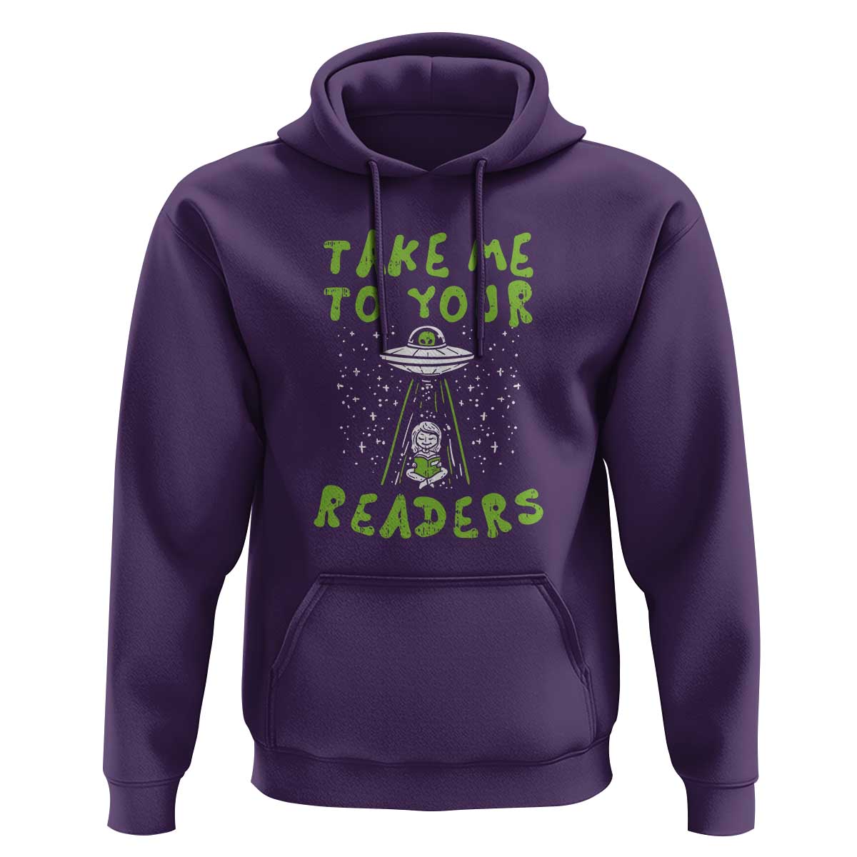 Take Me To Your Readers Alien Funny Reading Librarian Hoodie - Wonder Print Shop