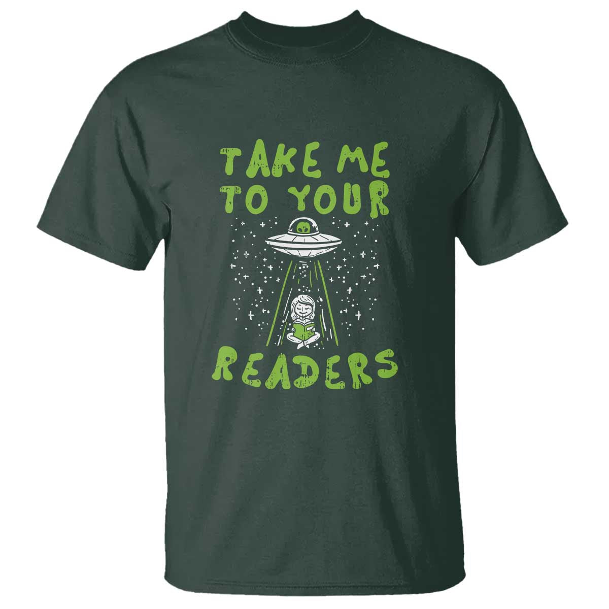 Take Me To Your Readers Alien Funny Reading Librarian T Shirt - Wonder Print Shop