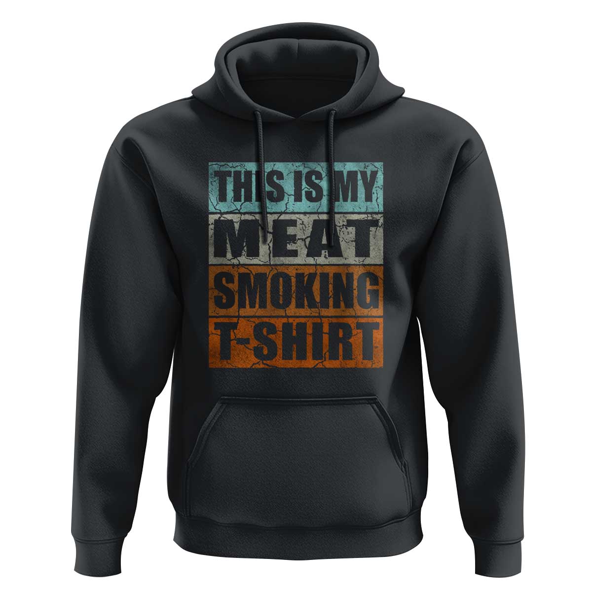 BBQ Smoker Themed Retro - Vintage My Meat Smoking Hoodie - Wonder Print Shop