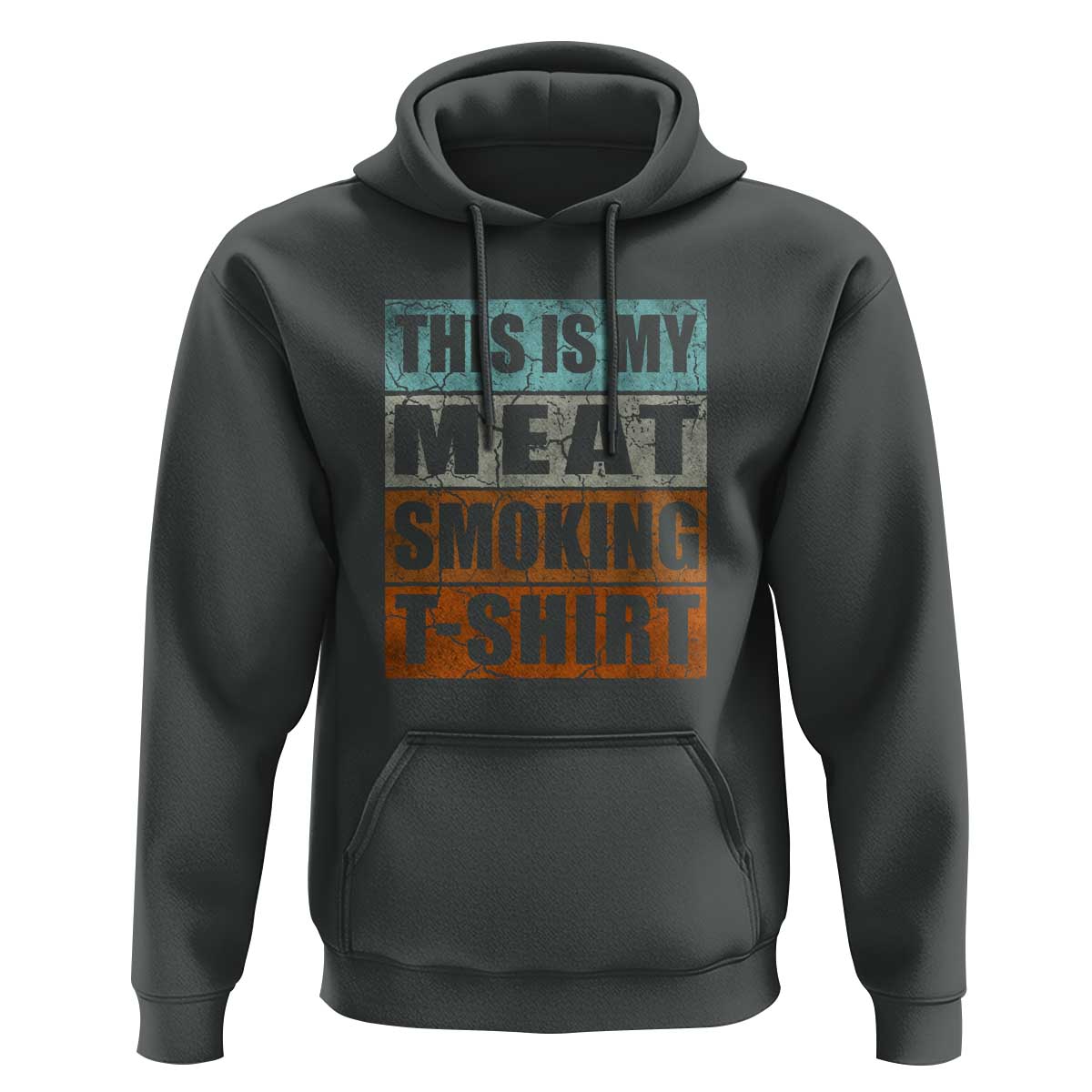 BBQ Smoker Themed Retro - Vintage My Meat Smoking Hoodie - Wonder Print Shop