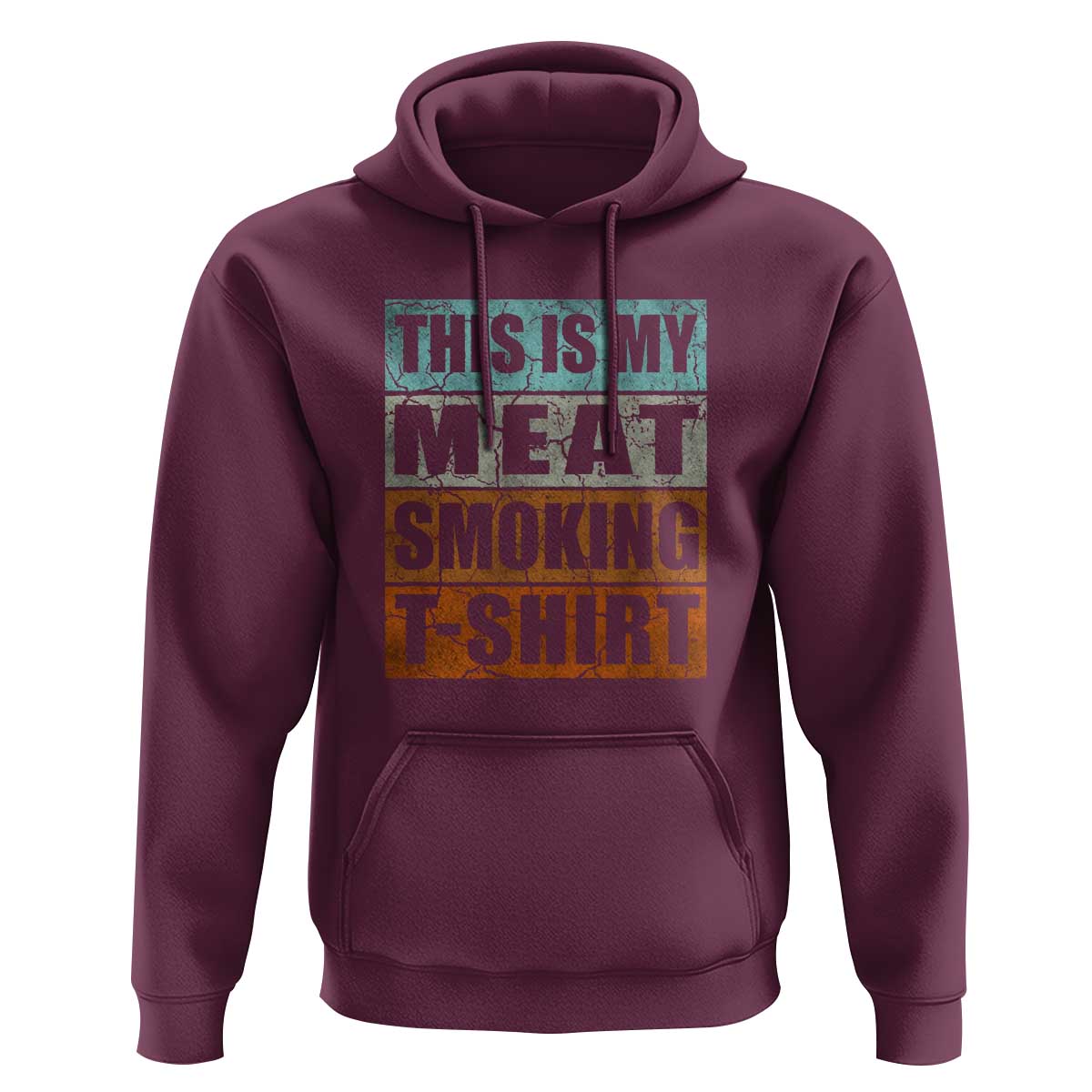 BBQ Smoker Themed Retro - Vintage My Meat Smoking Hoodie - Wonder Print Shop