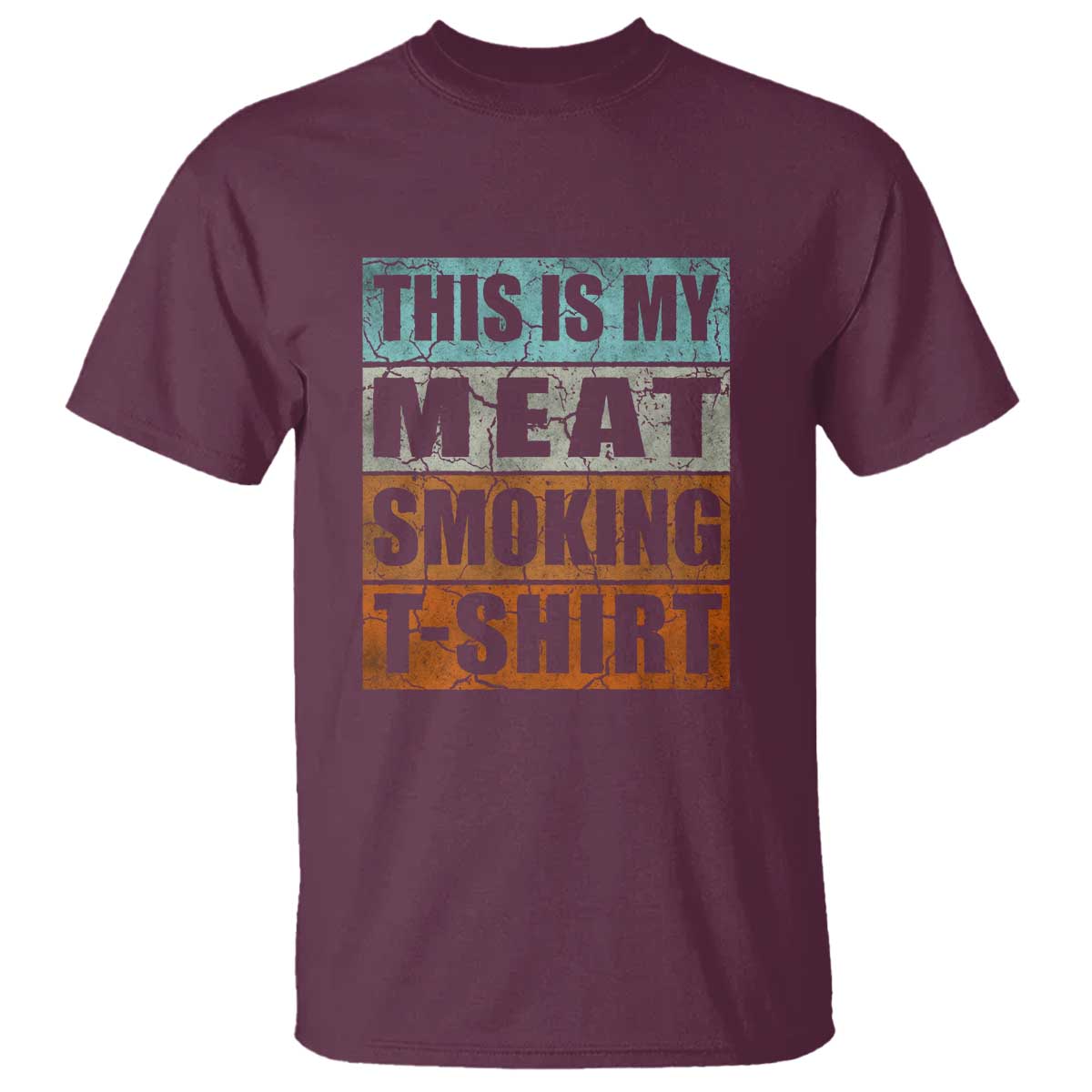 BBQ Smoker Themed Retro - Vintage My Meat Smoking T Shirt - Wonder Print Shop