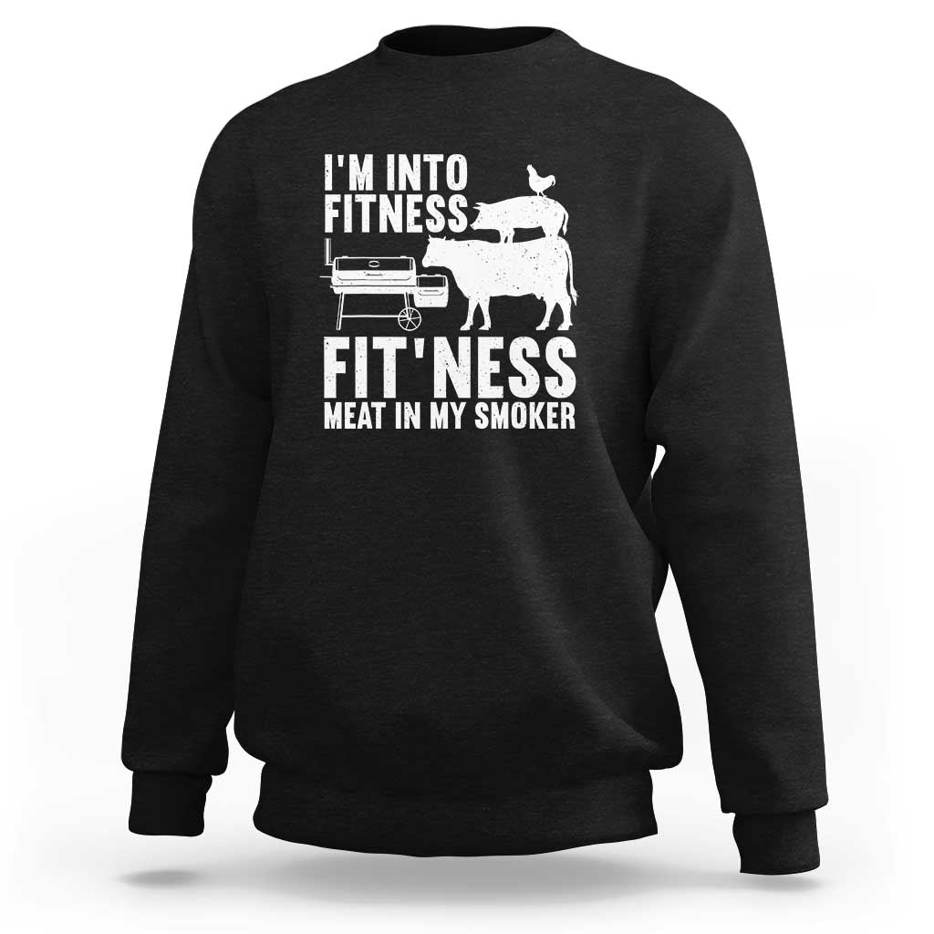 Funny BBQ Meat Smoking Art Barbeque Griller Sweatshirt - Wonder Print Shop