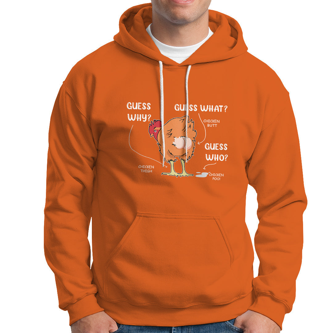 Funny Animal Farm Shirt Guess What Chicken Butt Hoodie - Wonder Print Shop