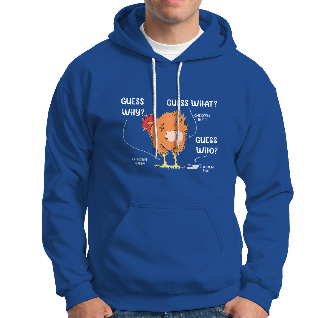 Funny Animal Farm Shirt Guess What Chicken Butt Hoodie - Wonder Print Shop