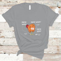 Funny Animal Farm Shirt Guess What Chicken Butt T Shirt - Wonder Print Shop