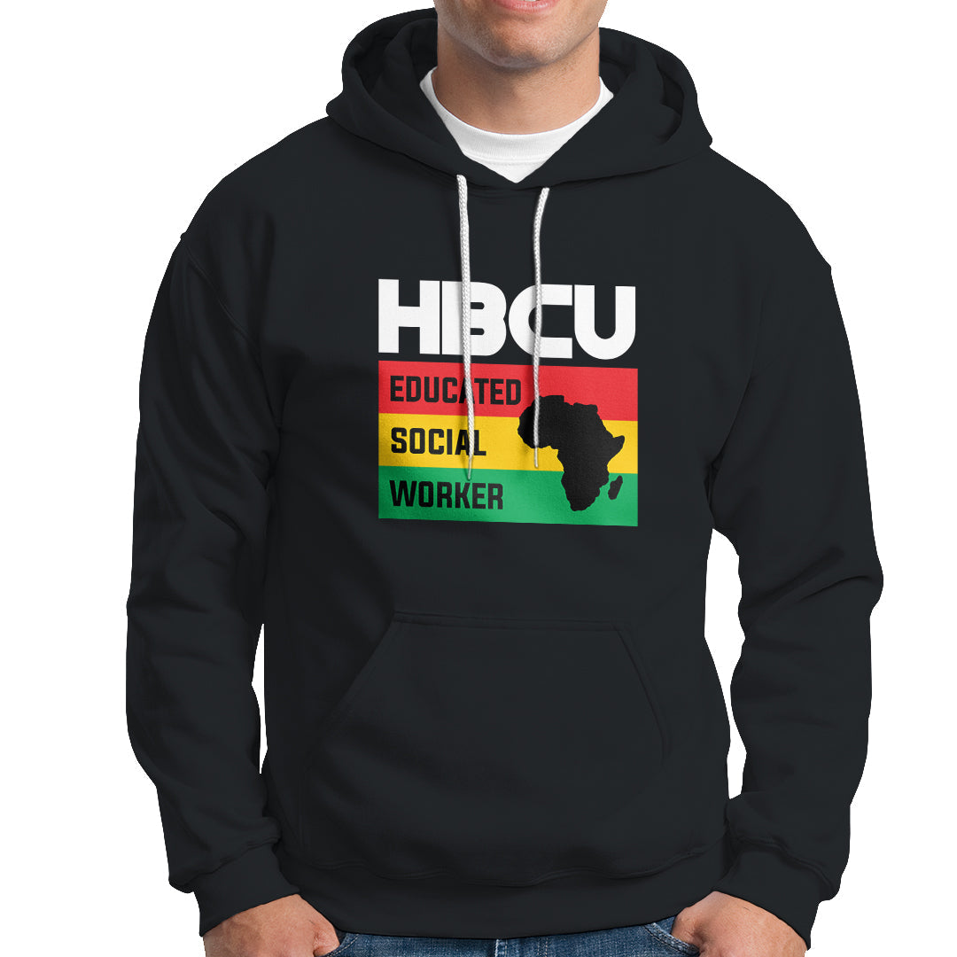 HBCU Educated Social Worker Historical Black Hoodie - Wonder Print Shop