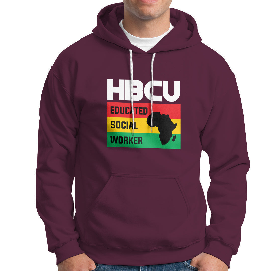 HBCU Educated Social Worker Historical Black Hoodie - Wonder Print Shop