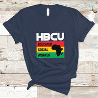 HBCU Educated Social Worker Historical Black T Shirt - Wonder Print Shop