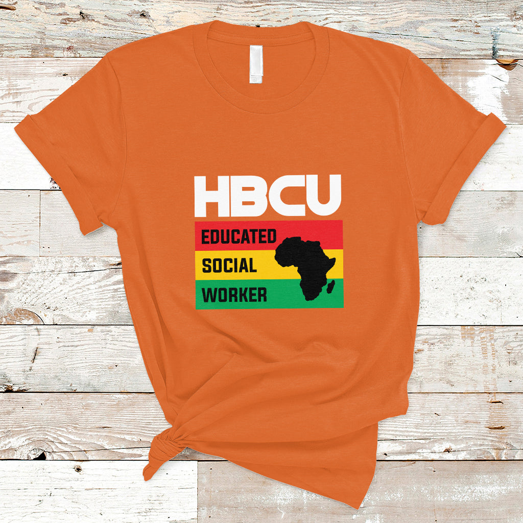 HBCU Educated Social Worker Historical Black T Shirt - Wonder Print Shop