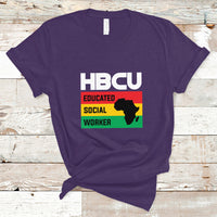 HBCU Educated Social Worker Historical Black T Shirt - Wonder Print Shop