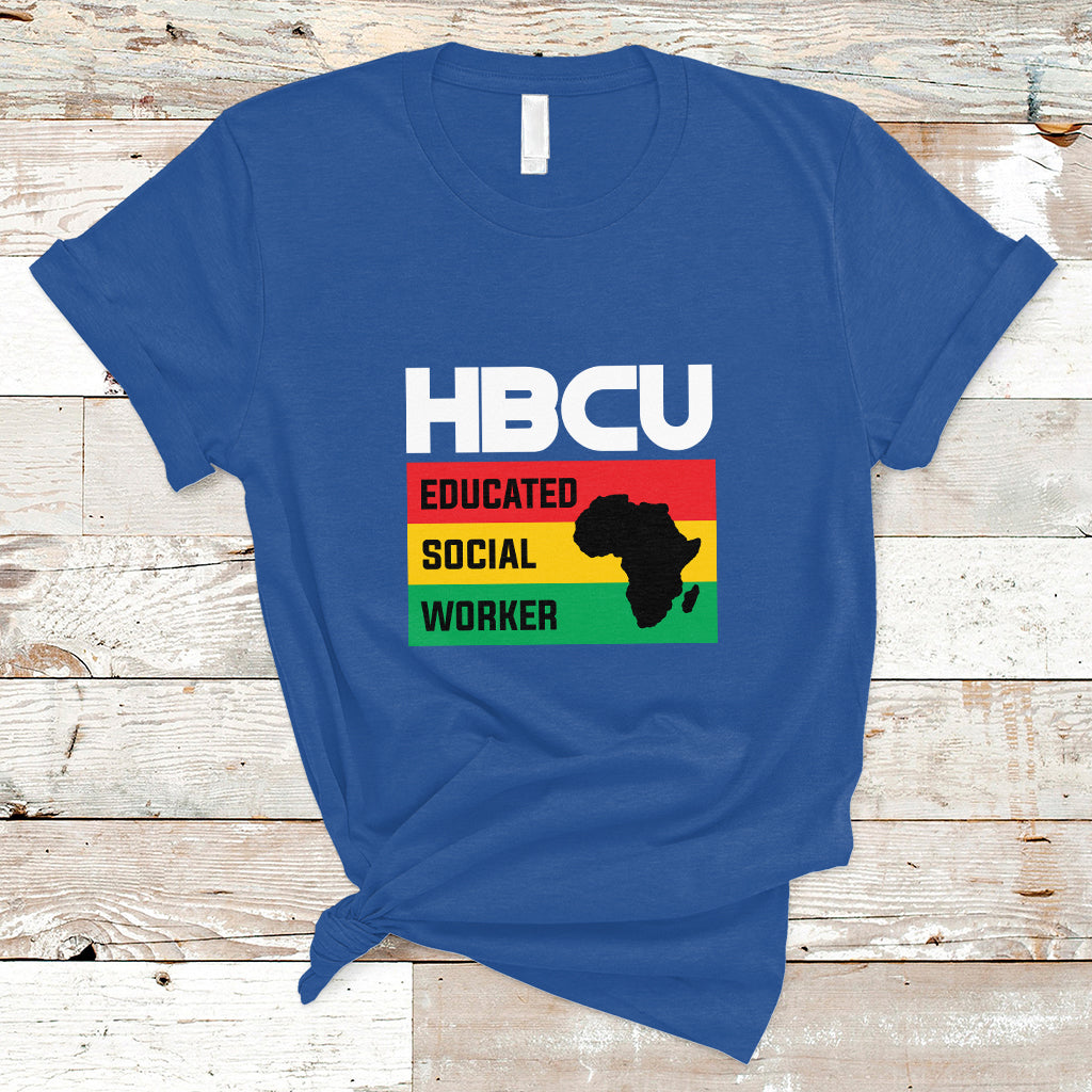 HBCU Educated Social Worker Historical Black T Shirt - Wonder Print Shop