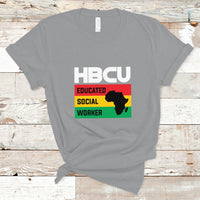 HBCU Educated Social Worker Historical Black T Shirt - Wonder Print Shop