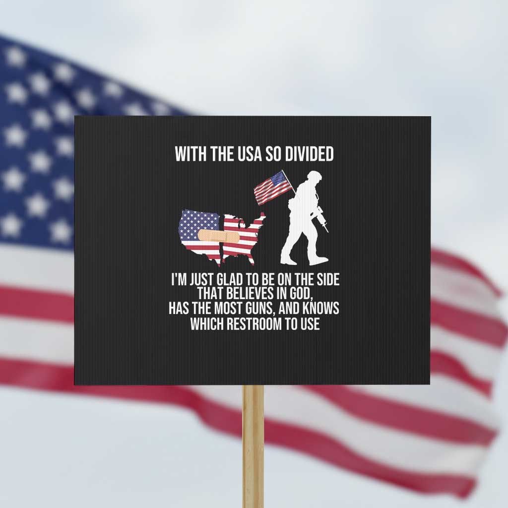 Patriotic USA Flag Protest Sign Believe in God American Pride - Wonder Print Shop