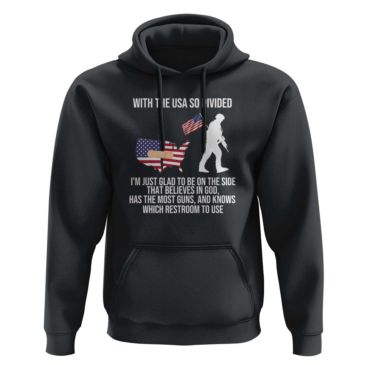 Patriotic USA Flag Hoodie Believe in God American Pride