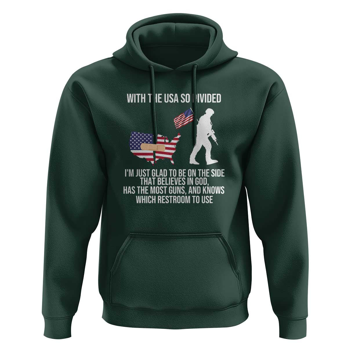 Patriotic USA Flag Hoodie Believe in God American Pride