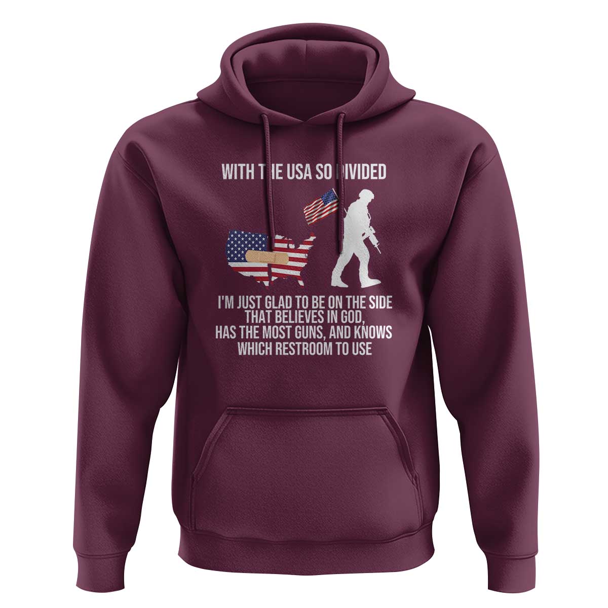 Patriotic USA Flag Hoodie Believe in God American Pride