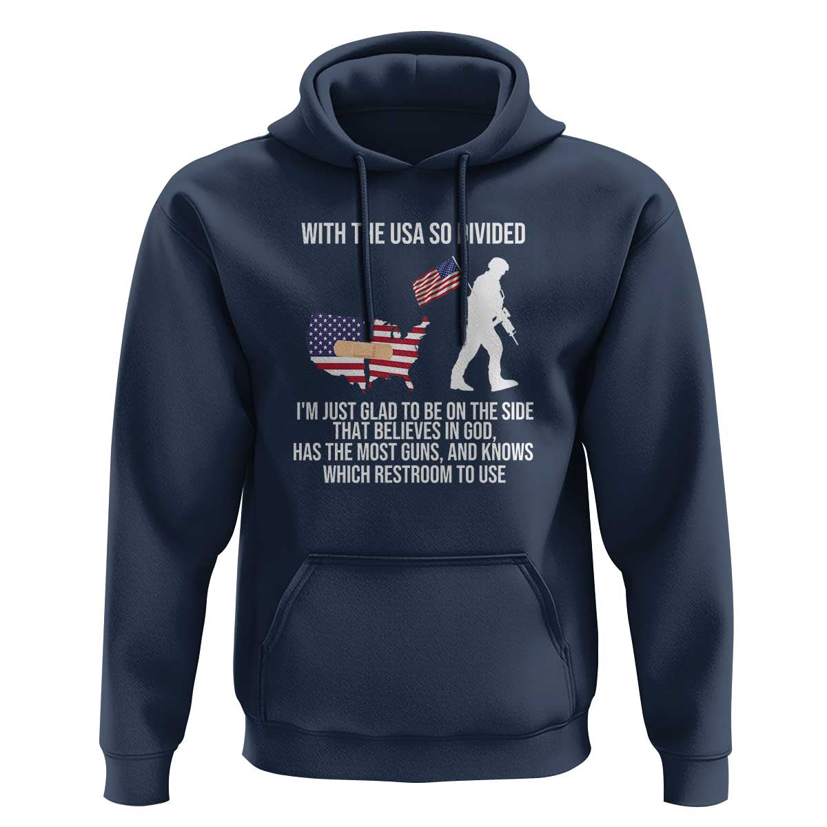 Patriotic USA Flag Hoodie Believe in God American Pride