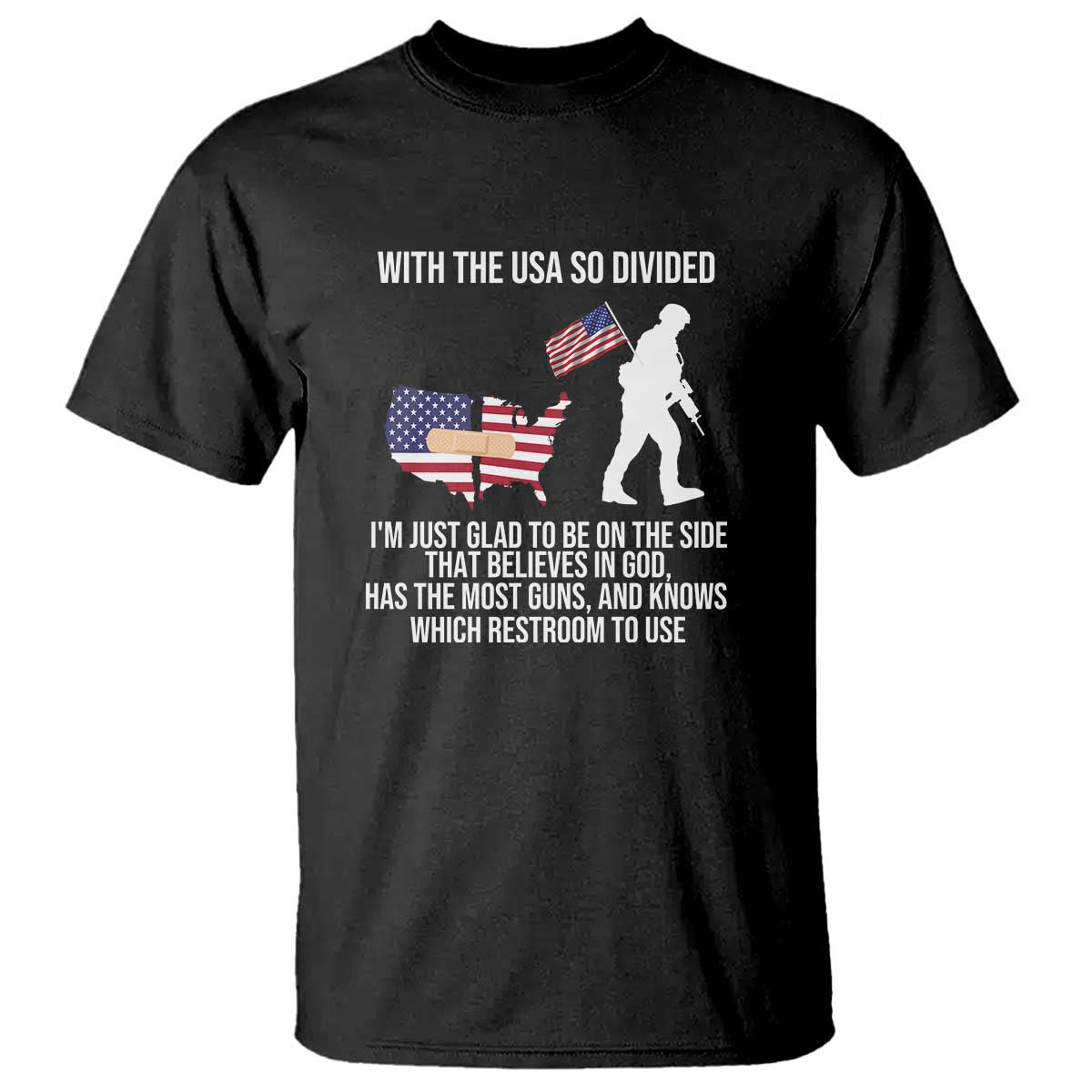 Patriotic USA Flag T Shirt Believe in God American Pride - Wonder Print Shop