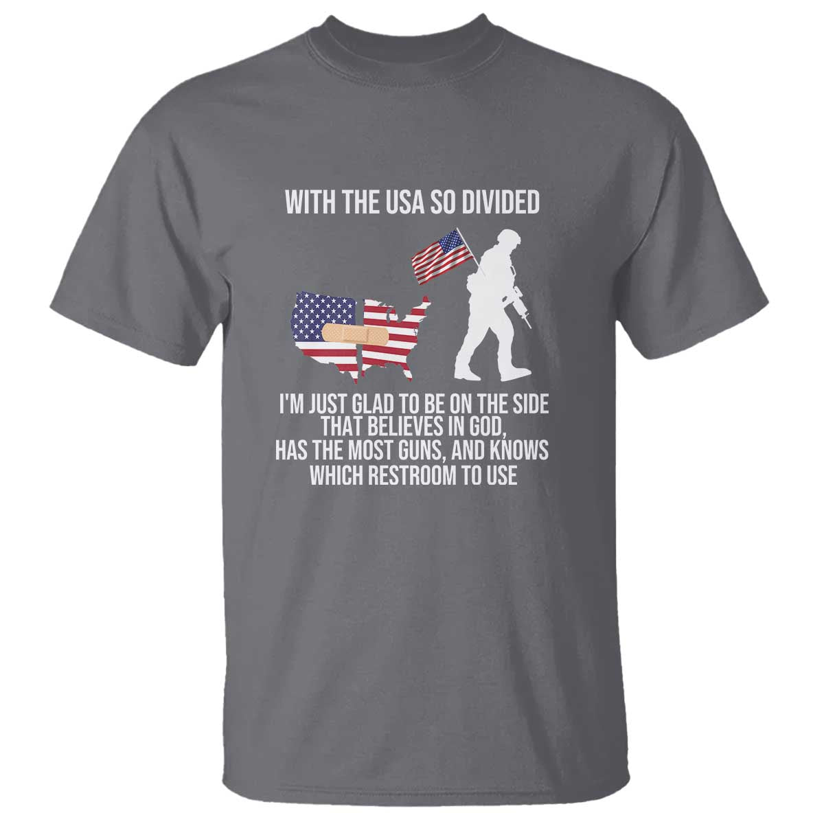 Patriotic USA Flag T Shirt Believe in God American Pride - Wonder Print Shop