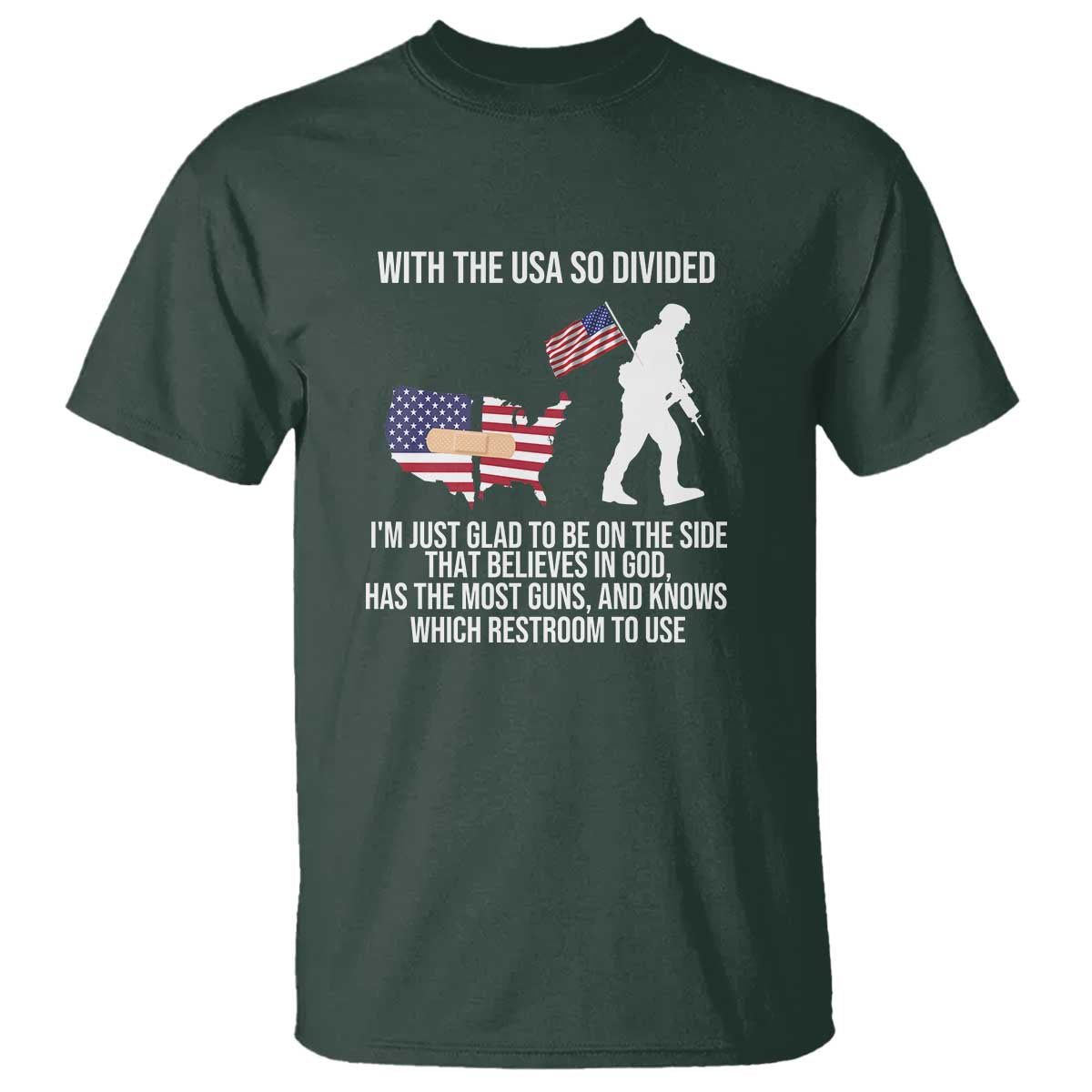 Patriotic USA Flag T Shirt Believe in God American Pride - Wonder Print Shop