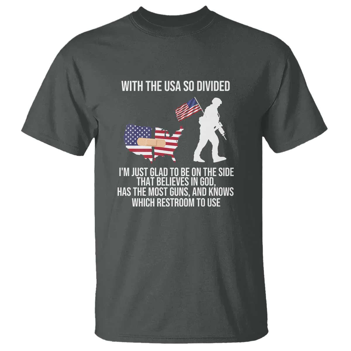 Patriotic USA Flag T Shirt Believe in God American Pride - Wonder Print Shop