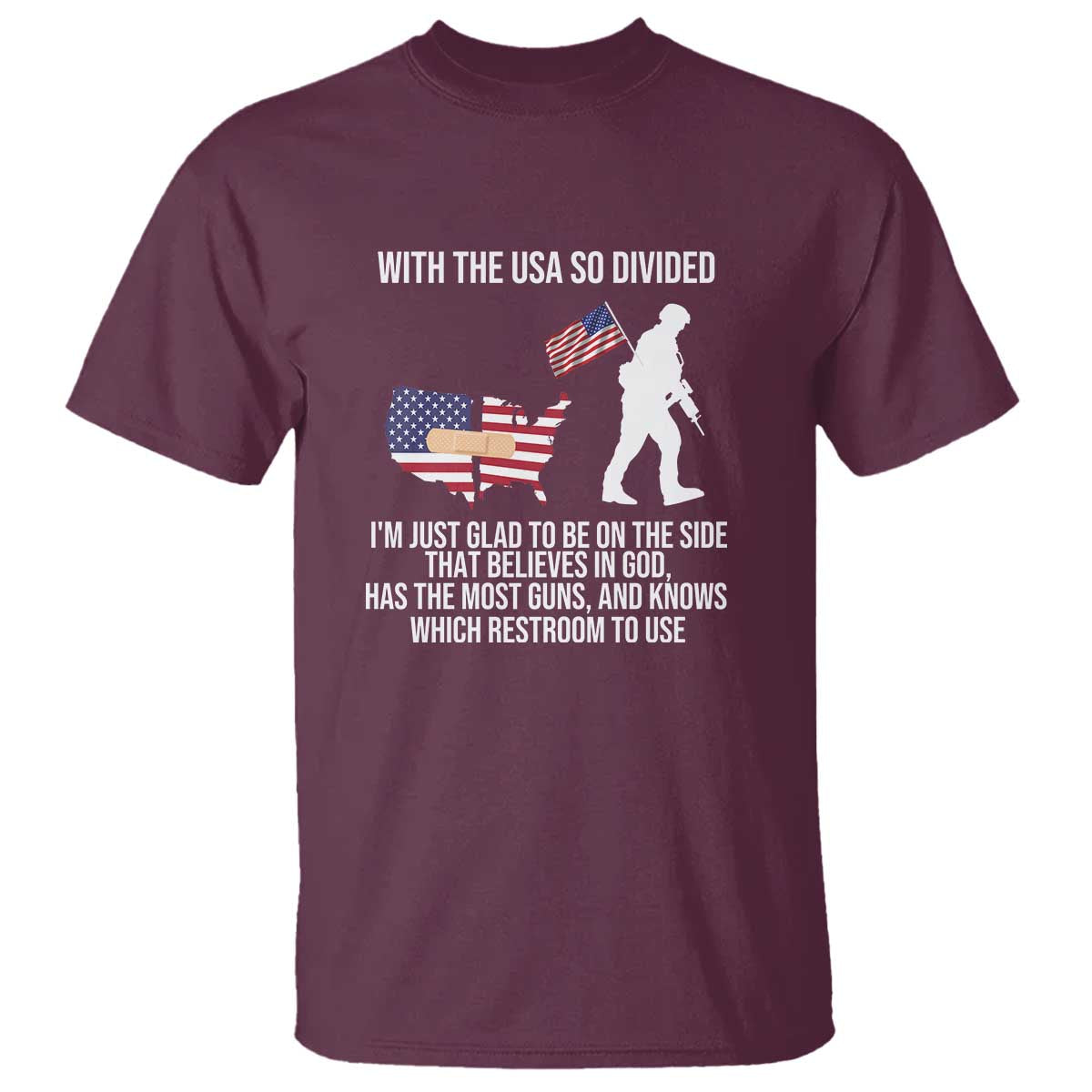 Patriotic USA Flag T Shirt Believe in God American Pride - Wonder Print Shop
